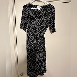 Motherhood Maternity Waist Tie Surplice Maternity Dress